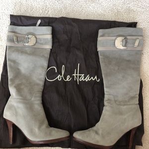 Knee High Gray Suede Cole Haan x Nike Air Boots